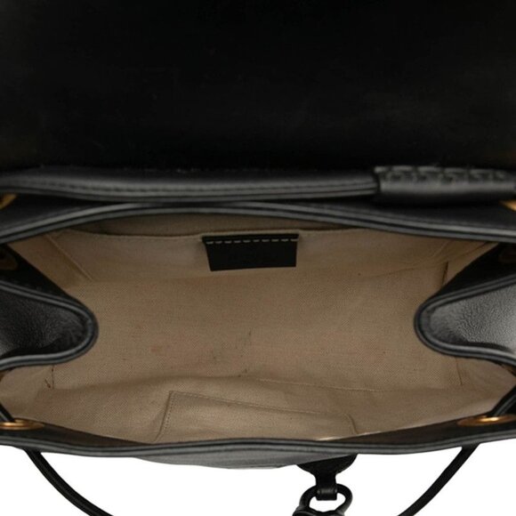 Gucci GG Marmont Sherry Line Chain Backpack Black Leather main image 5